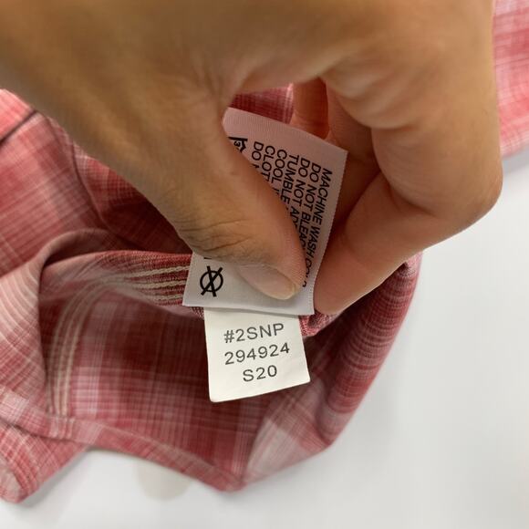 Orvis Shirt Mens L Large Rich Red White Plaid Tech Long Sleeve Outdoor Fishing - Picture 8 of 11